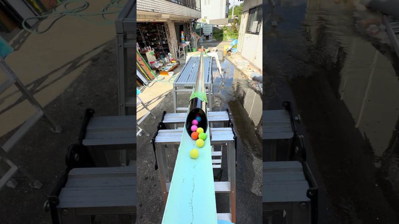 Marble Run Colorful Balls ASMR & Transparent PVC Pipe Slope 6