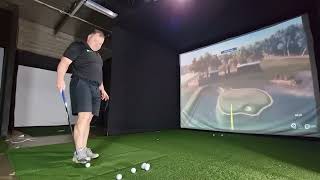 Playing Golf on Sim - Sawgrass 17th hole | Home Simulators by 24-7 Golf