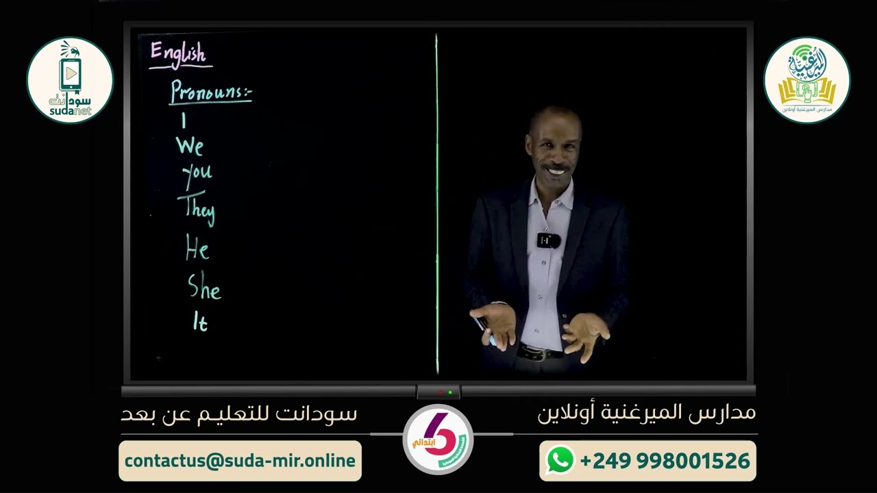 الصف السادس الابتدائي - لغة انجليزية ح 1 منصة الميرغنية اونلاين بالتعاون مع سودانت للتعليم عن بعد