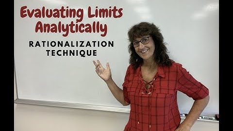 Limits - Indeterminate Form (Rationalization Technique)