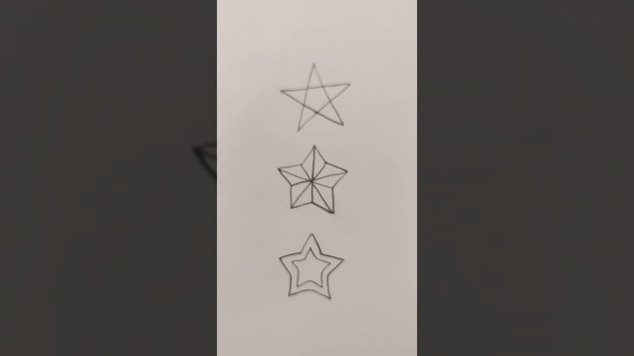 Easy star types drawing for kids