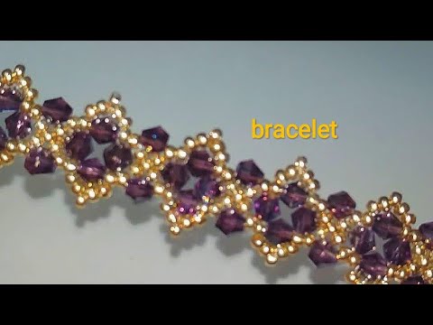 Tutorial: beaded bracelet. Браслет из бисера и биконусов. МК