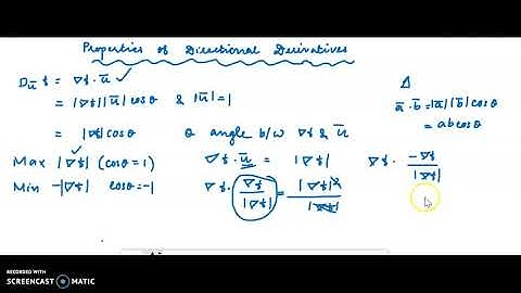 Properties of Directional Derivatives