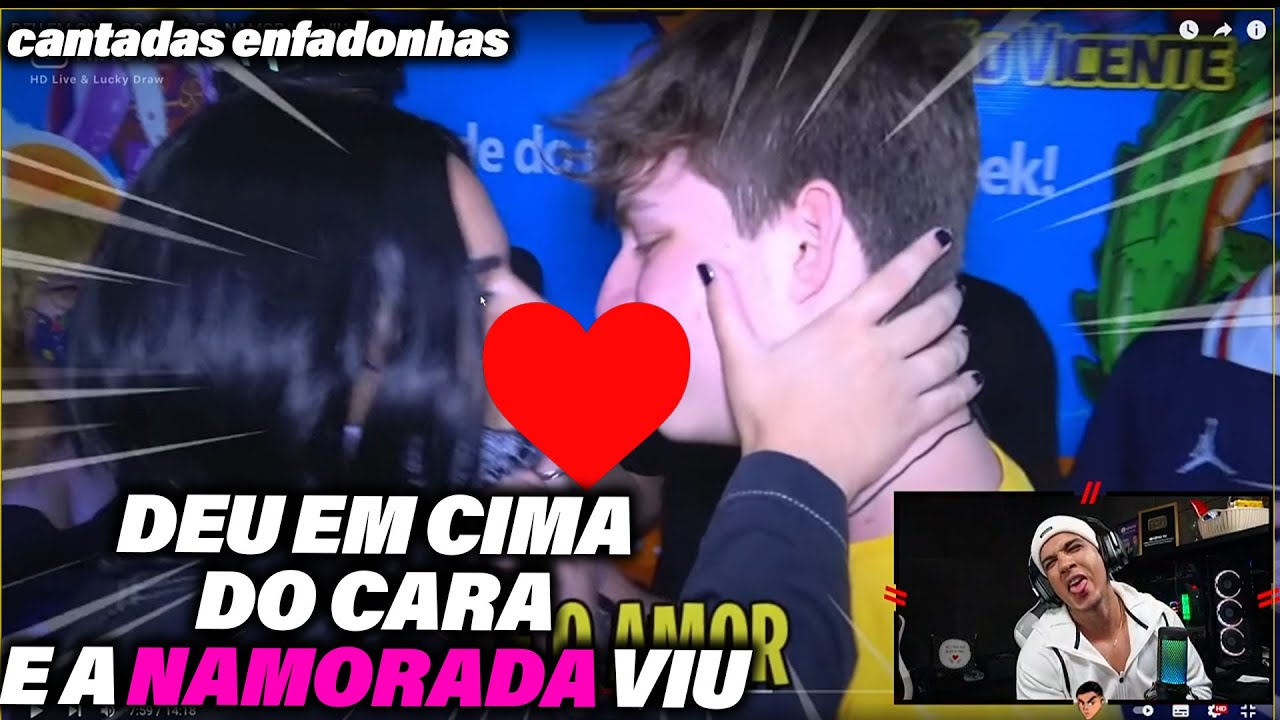 HUDSON AMORIM REAGINDO DEU EM CIMA DO CARA E A NAMORADA VIU! cantadas enfadonhas
