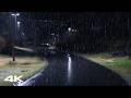Goodbye Stress to Sleep Instantly with Heavy Rain at Night, Rain Sounds to Fall Asleep Fast