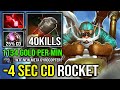 NEW PRO META 40 KILLS 4 Sec CD Rocket Barrage 1134 GPM Unlimited Skill Spam OC Gyrocopter Dota 2