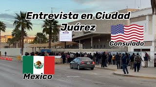 Entrevista en el Consulado de Ciudad Juárez México