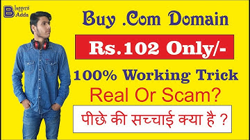 Buy .Com Domain At Rs.102 Only - Buy Domain Name At Cheapest Price 100% Working 2020 Trick (Godaddy)