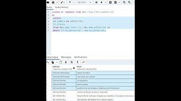 creación de una vista en PostgreSQL. #sorts