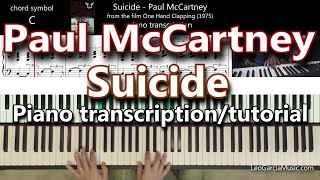 Paul McCartney - Suicide - piano transcription/tutorial/lesson