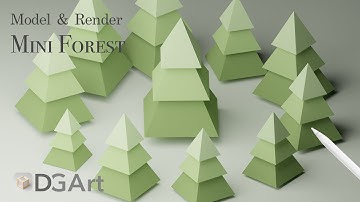 Modeling & Rendering Mini Forest - DGArt Tutorial : iPad
