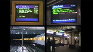 A Chesham Express train calls at London Baker Street railway station