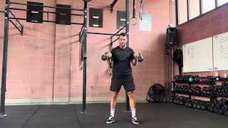 Double Kettlebell Thruster - movement demo