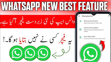 WhatsApp new Features Scan Documents | WhatsApp Scan Documents | WhatsApp new update 
