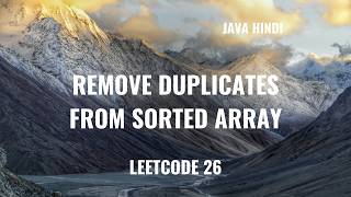 Leetcode 26. Remove Duplicates from Sorted Array