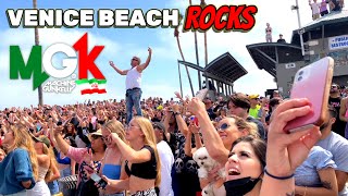 MGK ROCKS VENICE BEACH || FREE MACHINE GUN KELLY CONCERT IN VENICE BEACH