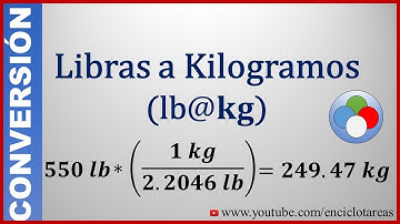 Convertir de Libras a Kilogramos (lb a kg)