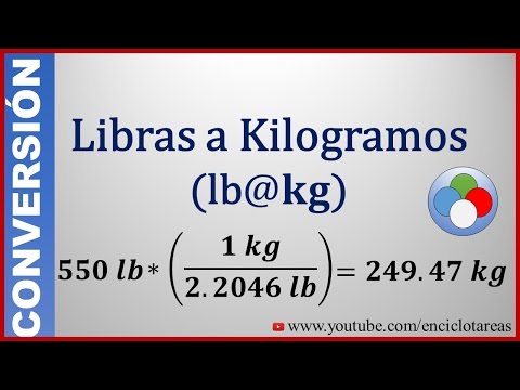 Video: Cómo Convertir Libras A Kilogramos