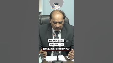 Question of the Day | DJS Mock Interview | O.P. Saini | StudyIQ Judiciary