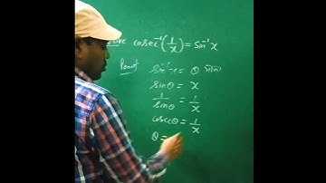 prove cosec-1(x)=sin-1(x). inverse trigonometric functions easy method inter maths board Exam