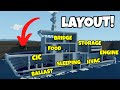 Warship BLUEPRINT LAYOUT In Stormworks!
