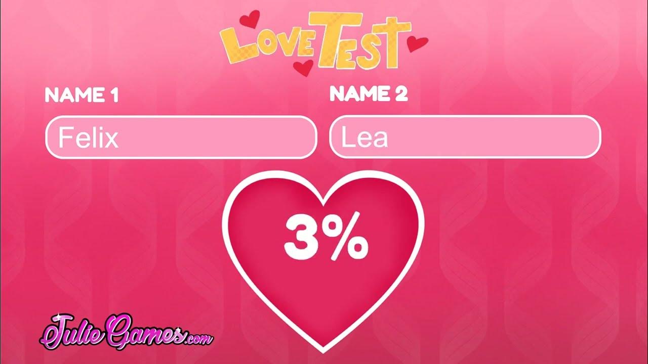 Love Tester 🕹️ Jogue Love Tester Grátis no Jogos123