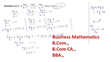 Business Mathematics in Tamil: Problems on Logarithms: MKU Business Mathematics