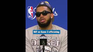 Karl-Anthony Towns isn't putting any of the Knicks' Game 3 NBA Finals loss on the officiating 🏀