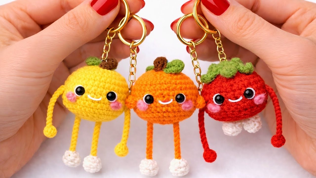 How To Crochet For Beginners😱Cutest Keychain🥰Bag Charm, Gift, 