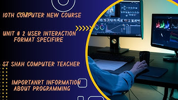 Format specifier | 10th class computer science new book chapter 2