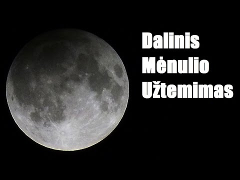 Dalinis (pusšešėlinis) mėnulio užtemimas 2016 09 16 Vilnius [Astronomija]