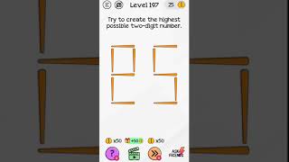 Braindom Level 197 try to creat the highest possible two digit number. screenshot 4