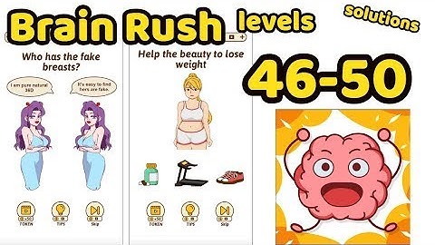 Brain Rush Game All levels 46- 50 Game Review Complete Gameplay Walkthrough (iOS-Android)