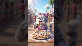 Powdered sugar. No filter. No regrets. 👑🍩🏚️ #NalaTheCat #CatShorts #JerseyShore