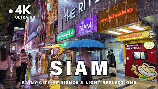 [4K UHD] Walking in the Rain in Siam, Bangkok | Rainy City Ambience with Light Reflections by JWINTHAI 3,598 views 1 day ago 34 minutes