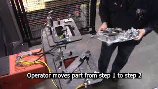 Diecasting: Compare an old de-burring method with a new automated de-burring method.