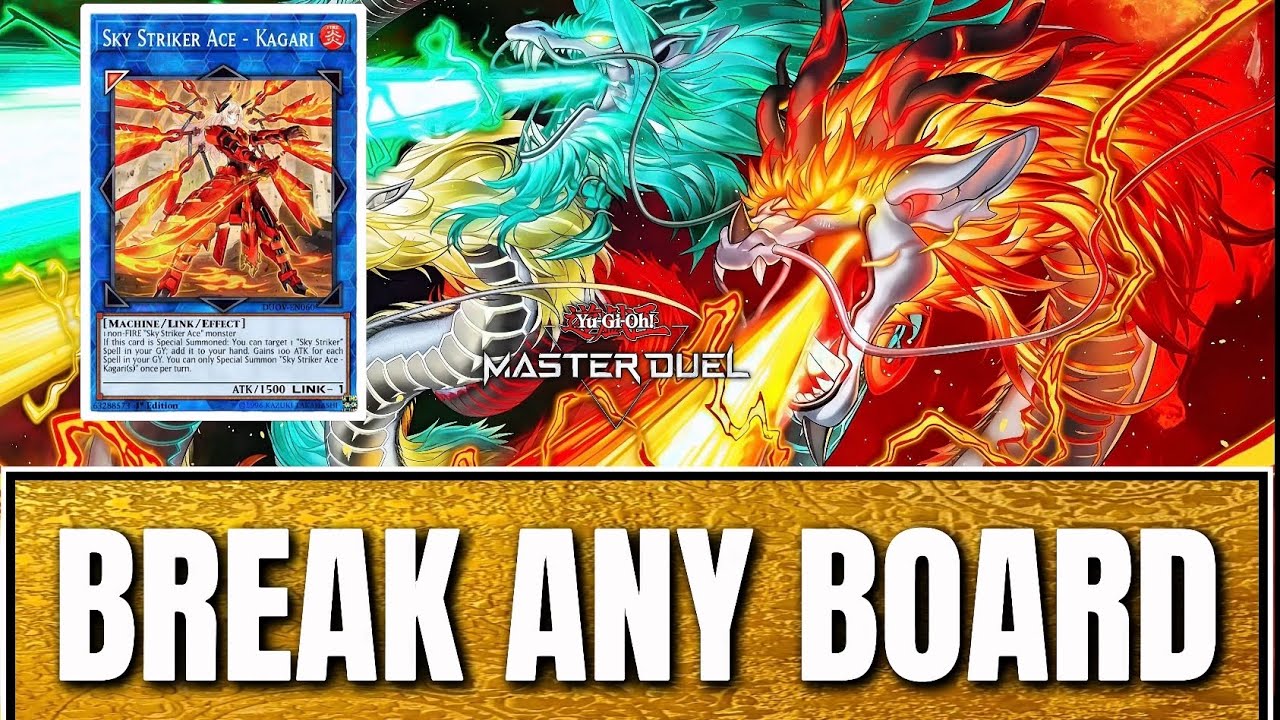 BREAK ANY BOARD!! SKY STRIKER TENPAI Crushing Meta with every Board Breaker [Master Duel]