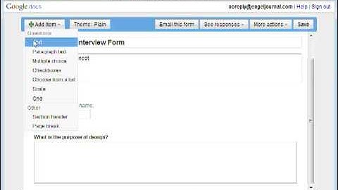 Use Google Docs to pre-interview job applicants - Create the Form