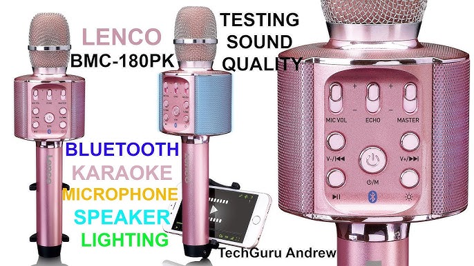 auvisio Karaoke Mikro: Karaoke-Mikrofon mit Bluetooth, MP3-Player,  Lautsprecher und Akku (Karaoke Mikrofon kabellos)