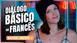 Seu primeiro DIÁLOGO básico em FRANCÊS | Aula iniciante #3 + MATERIAL DE APOIO | Céline Chevallier