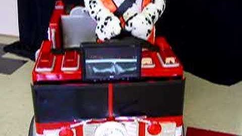 Robot w/ Retractable DVD screen for Fire Safety Education