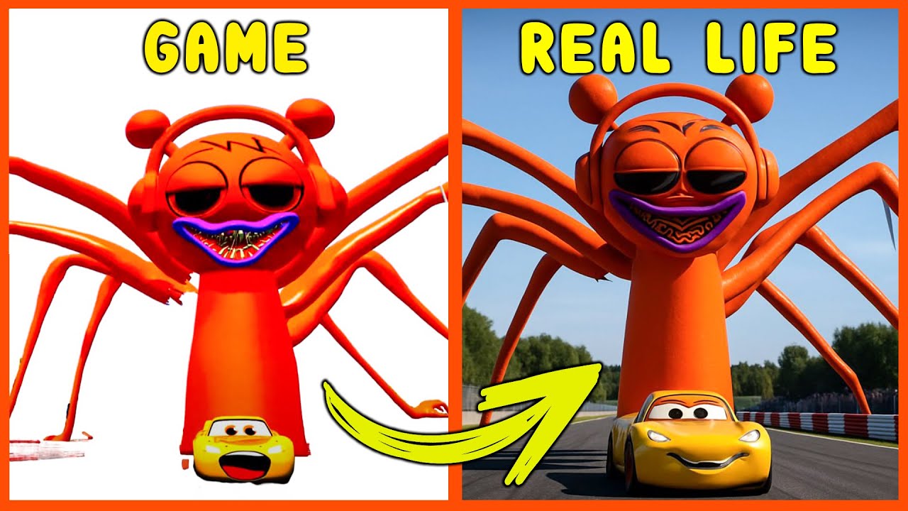 I Found The Oren Sprunki Monster Eater Vs Lightning McQueen!