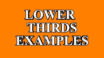 Lower thirds examples,animated lower thirds,lower thirds