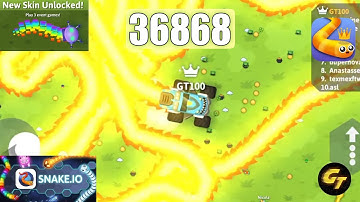 Snake Game | Snake.io Game Score upto 36000 Points | New Skin Unlocked | Snake .io Game #Gameplay