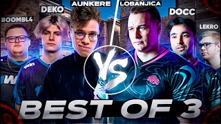 AUNKERE, DEKO, BOOMBL4 vs LOBANJICA, D0CC, LEKR0 В CS GO / ШОУМАТЧ В КС ГО