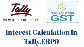 Interest calculation in tally erp 9 in hindi