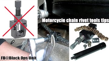 Motorcycle chain rivet tools tips ( one-piece or cheap split-tool)