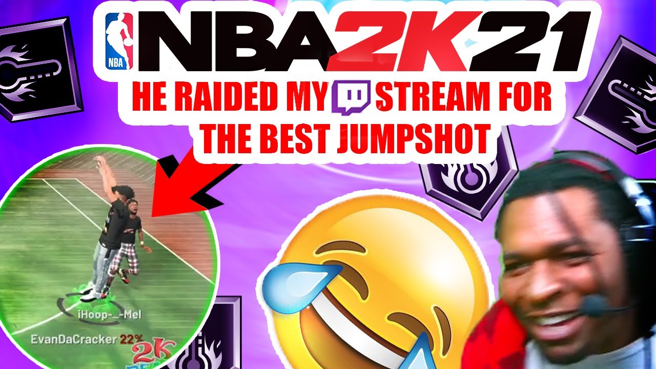Twitch Streamer gets Raided for NBA 2K21 Best Jumpshot YouTube