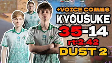 kyousuke (35-14) rt:2.42 w/m0NESY/NiKo +VOICE COMMS l EU FACEIT (dust2) | Jul 13, 2025 #cs2 #pov