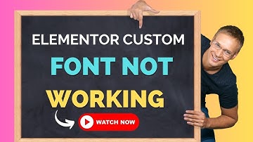 Custom font not working or not showing in Elementor pro